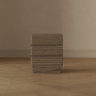 Manhattan Comfort Ardea Contemporary 20" Nightstand in Walnut (3-Drawer)