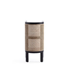 Manhattan Comfort Versailles Industry Chic End Table in Black and Natural