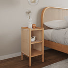 Manhattan Comfort Versailles Industry Chic End Table in Natural