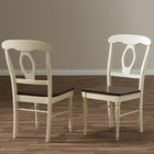 Baxton Studio Napoleon French Country Cottage Buttermilk and "Cherry" Brown Finishing Wood Dining Chair