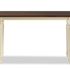 Baxton Studio Napoleon French Country Cottage Buttermilk and "Cherry" Brown Finishing Wood 5-Piece Dining Set