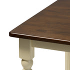 Baxton Studio Napoleon French Country Cottage Buttermilk and "Cherry" Brown Finishing Wood Dining Table