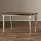 Baxton Studio Napoleon French Country Cottage Buttermilk and "Cherry" Brown Finishing Wood Dining Table