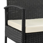 Manhattan Comfort Noli Modern 3-Piece Conversation Set in Black and Cream