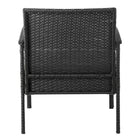 Manhattan Comfort Noli Modern 3-Piece Conversation Set in Black and Cream