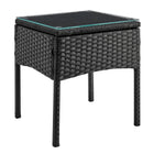 Manhattan Comfort Noli Modern 3-Piece Conversation Set in Black and Cream