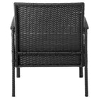 Manhattan Comfort Noli Modern 3-Piece Conversation Set in Black and Gray