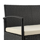 Manhattan Comfort Noli Modern 4-Piece Conversation Set in Black and Cream