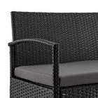 Manhattan Comfort Noli Modern 4-Piece Conversation Set in Black and Gray