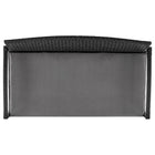 Manhattan Comfort Noli Modern 4-Piece Conversation Set in Black and Gray