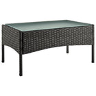 Manhattan Comfort Imperia Modern 4-Piece Conversation Set in Black and Cream