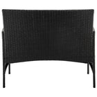Manhattan Comfort Imperia Modern 4-Piece Conversation Set in Black and Gray