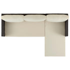 Manhattan Comfort Menton Modern 3-Piece Sectional Set in Brown and Cream