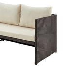 Manhattan Comfort Menton Modern 3-Piece Sectional Set in Brown and Cream