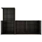 Manhattan Comfort Menton Modern 3-Piece Sectional Set in Brown and Cream