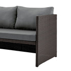 Manhattan Comfort Menton Modern 3-Piece Sectional Set in Brown and Gray