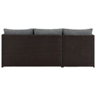 Manhattan Comfort Menton Modern 3-Piece Sectional Set in Brown and Gray