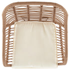 Manhattan Comfort Antibes Modern 3-Piece Conversation Set in Tan and Cream