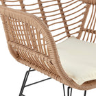 Manhattan Comfort Antibes Modern 3-Piece Conversation Set in Tan and Cream