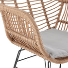 Manhattan Comfort Antibes Modern 3-Piece Conversation Set in Tan and Gray