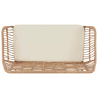 Manhattan Comfort Antibes Modern 4-Piece Conversation Set in Tan and Cream