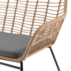 Manhattan Comfort Antibes Modern 4-Piece Conversation Set in Tan and Gray