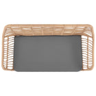 Manhattan Comfort Antibes Modern 4-Piece Conversation Set in Tan and Gray