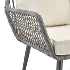 Manhattan Comfort Cannes Modern 3-Piece Conversation Set in Gray and Cream