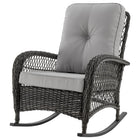 Manhattan Comfort Fruttuo Traditional Upholstered Rocking Chair in Gray