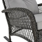 Manhattan Comfort Fruttuo Traditional Upholstered Rocking Chair in Gray