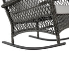 Manhattan Comfort Fruttuo Traditional Upholstered Rocking Chair in Gray