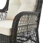 Manhattan Comfort Fruttuo Traditional 3-Piece Conversation Set in Cream and Black