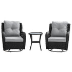 Manhattan Comfort Fruttuo Traditional 3-Piece Conversation Set in Gray