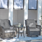 Manhattan Comfort Fruttuo Traditional 3-Piece Conversation Set in Gray