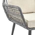 Manhattan Comfort Portofino Modern 4-Piece Conversation Set in Gray and Cream