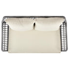 Manhattan Comfort Portofino Modern 4-Piece Conversation Set in Gray and Cream