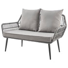 Manhattan Comfort Portofino Modern 4-Piece Conversation Set in Gray