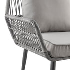Manhattan Comfort Portofino Modern 4-Piece Conversation Set in Gray