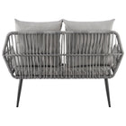 Manhattan Comfort Portofino Modern 4-Piece Conversation Set in Gray