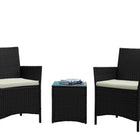 Manhattan Comfort Imperia Modern 3-Piece Conversation Set in Gray and Cream