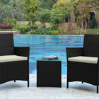 Manhattan Comfort Imperia Modern 3-Piece Conversation Set in Gray and Cream