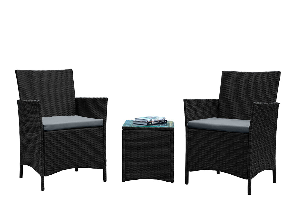Manhattan Comfort Imperia Modern 3-Piece Conversation Set in Gray