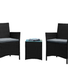 Manhattan Comfort Imperia Modern 3-Piece Conversation Set in Gray
