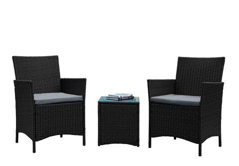 Manhattan Comfort Imperia Modern 3-Piece Conversation Set in Gray