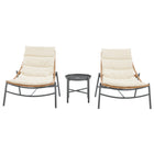 Manhattan Comfort Sunset Modern 3-Piece Conversation Set in Cream