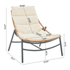 Manhattan Comfort Sunset Modern 3-Piece Conversation Set in Cream