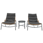 Manhattan Comfort Sunset Modern 3-Piece Conversation Set in Gray