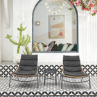 Manhattan Comfort Sunset Modern 3-Piece Conversation Set in Gray
