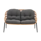 Manhattan Comfort Pine Modern 4-Piece Conversation Set in Gray