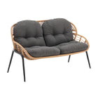 Manhattan Comfort Pine Modern 4-Piece Conversation Set in Gray